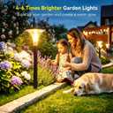Solar Pathway Lights, 200LM Bright Garden Lights Solar Powered, 29" Tall, Auto ON/Off Outdoor Lighting for Yard Walkway Driveway Landscape Path Decor 4 Pack