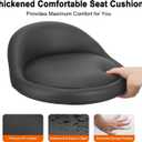 Rolling Stool Low Height Roller Stool Height Adjustable, Shop Stools Low Rolling Chair with Back, Garage Seat Stools Short Work Chair (Style 4), Height: 14.76 - 17.13 Inches