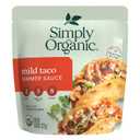 Simply Organic Mild Taco Simmer Sauce, 8 Ounce Pouch, Vibrant & Tangy, For Chicken and Baja-style Fish Tacos (Pack of 6) (EXP 01/01/28)