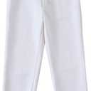 Visaccy Boys Formal Suit Slim Fit Dress Clothes Ring Bearer Outfit Tuxedo Suits,Adjustable Waist (White) 14Y