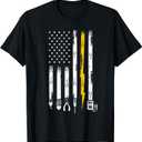 Electrician US Flag Tools for Electricians T-Shirt, XL