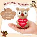 Crochet Owl Retirement Gift for Teacher Coworker, Cute Handmade Farewell Keepsake, Inspirational Thank You Present from Students, Thoughtful Farewell Present for Parents Grandparents