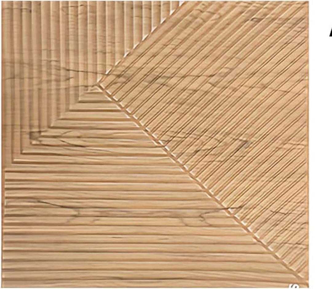 Fishbone Textured Wall Panels 5 Pieces Self-adhesive Waterproof High-coverage Walls Art 23,5" x 24" DIY Creative Cutting Modern Home 3D Wall-Tiles