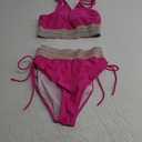 BMJL Womens High Waisted Bikini Sets Tummy Control Swimsuits Sexy V Neck Two Piece Bathing Suits 2024 (Large, Hot Pink12)