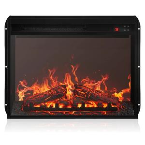 BELLEZE 23" Electric Fireplace Insert w/Fire Crackling Sound, Recessed Fireplace Heater with Remote Control, Indoor Fireplace Heater with Adjustable Brightness, Timer, Automatic Temperature Control