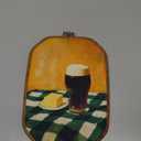 WUHSDIBC Vintage Guinness Butter Bar Octagon Wall Art Decor, Irish Beer Pub Kitchen Framed Canvas Art Prints, Rustic St. Patricks Day Wall Hanging Decor for Home Bar Kitchen, 10.2x7 Inches