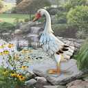Metal Duck Garden Statue Outdoor Duck Decor Yard Art Sculpture for Home Lawn Backyard Porch Patio Decoration