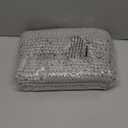 Grandaily Chenille Striped Bathroom Rugs 24x16, Extra Thick and Absorbent Bath Mats, Non-Slip Soft Plush Shaggy Shower Carpet, Machine Wash Dry, Bath Rug for Bathroom, (Small, White)