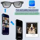 AI Smart Glasses with 4K Camera & Audio | Bluetooth Video Recording Sunglasses with ChatGPT Translation, Voice Control, EIS Stabilization, Object Recognition, Smart Glasses for Men & Women (Black-Q6)