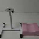 Pedicure Manicure Footrest, Adjustable Height with Soft Cushion Pedicure Stool Non-Slip, Pedicure Nail Equipment for Salon Spa Beauty,Pink