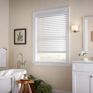 Home Decorators Collection White Cordless 2 in. Faux Wood Blind - 72 in. W x 64 in. L (Actual Size 71.5 in. W x 64 in. L)