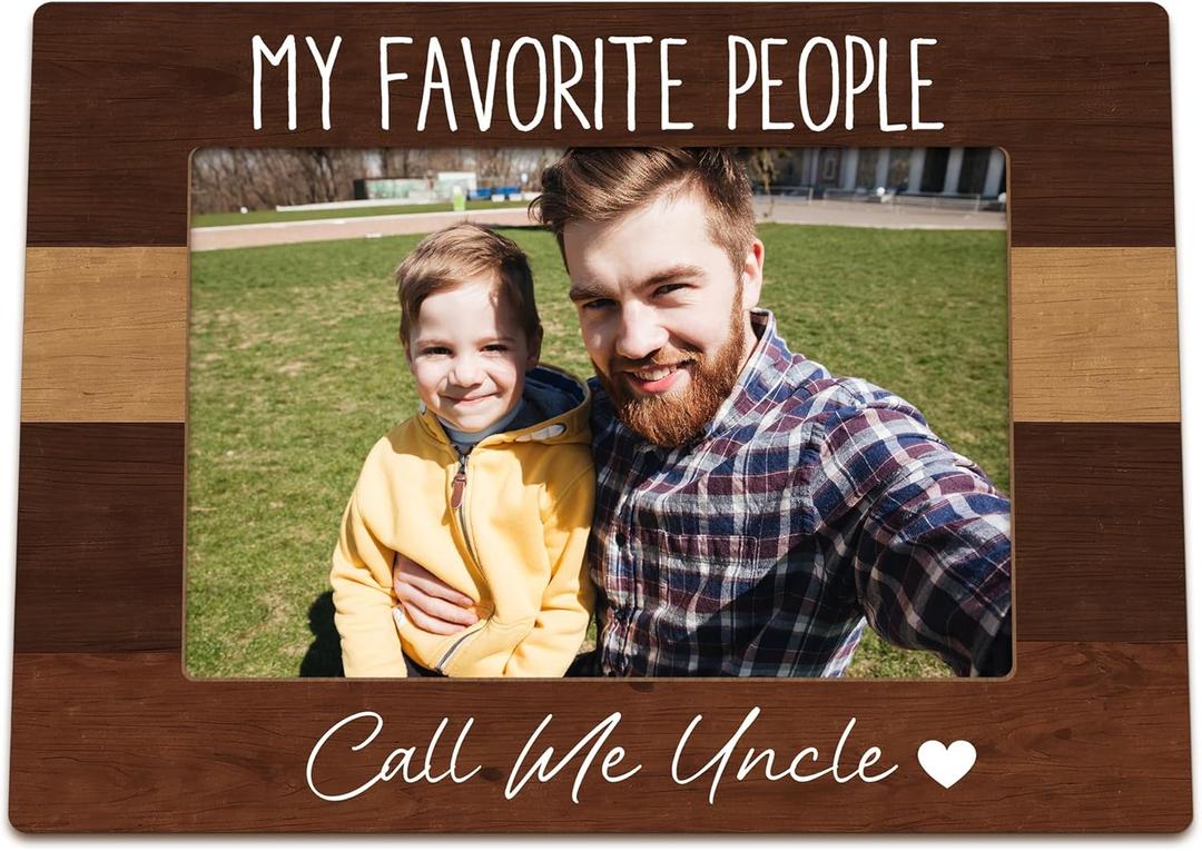 Uncle Picture Frames, Gifts for Uncle, Uncles Gifts for Father's Day Birthday from Niece Nephew Wooden Photo Frames, My Favorite People Call MeUncle Picture Photo Frame forDesk Table 4X6 Photos