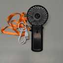 Handheld Fan, Mini Portable Personal Fan with lanyard, 4 Speeds Level 180 Foldable Design for Desk/Travel/Office/Outdoor (Black)