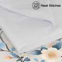 Satin Pillowcase Flower Blue Satin Pillow case for Hair and Skin 20 x 30 Inches Smooth Pillow Covers Pillow Cover with Envelope Closure (Queen)