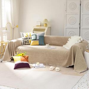 VClife Sofa Covers for Couch Washable Couch Cover for 3 Cushion Couch Sofa, Boho Beige Furniture Protector for Dog, Non Slip Pet Couch Cover for Sectional Living Room Slip Cover for Sofa, 71"X134"