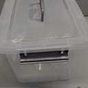 Jekiyo Clear Plastic Storage Bin, 12 Quart Latching Box with Lid, 1 Pack