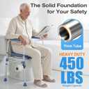 FSA/HSA Padded Toilet Seat Riser for Seniors, Heavy Duty Raised Toilet Seat with Handles Adjustable Standalone Toilet Safety Frame, Elderly Assistance Products for Bariatric, Pregnant, Surgery
