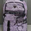 Lohol Multi-Pocket Backpack with 15.6 inch Laptop Compartment, Water Resistant Bookbag for School College and Travel (Purple)