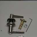 Kwikset Ladera Entry Door Handle with Lock and Key, Secure Keyed Reversible Lever Exterior, For Front Entrance and Bedrooms, Satin Nickel, Pick Resistant Smartkey Rekey Security and Microban