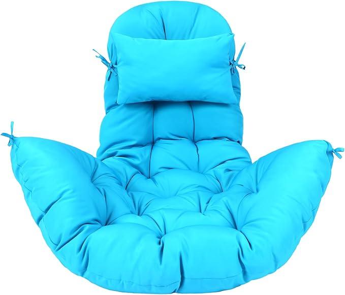Tudomro Egg Chair Cushion Filling 2.58 kg Replacement Rocking Chair Cushions High Back Swing Hammock Egg Hanging Cushion Thicken for Indoor Outdoor Patio Garden(Black,1 Pcs)