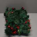 YYZKYTO 9ft Christmas Wreath Decorations Festive Christmas Wreath Garland with Flower and Red for Fireplaces Christmas Tree Stair Doors Commemoration Day