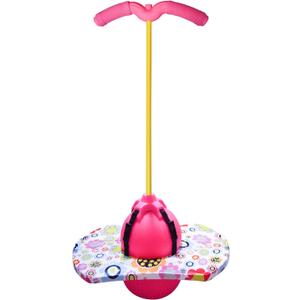 Willingfun Pogo Ball with Handle, Pogo Stick Pogo Jumper for Kids Ages 6 & Up, Great Gifts for Boys and Girls, with Pump and Strong Grip Deck (Pink)