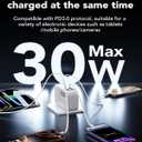 66W 4 in 1 Retractable Wall Charger,USB Type C Fast Charger for iPhone 17 Travel Charger for Multiple Devices,Fast Charging Block for Mac Book Pro/Air,M1 M2 M3 M4 M5, iPad Pro,Galaxy,Pixel