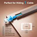 Yecaye Cord Hider, 113in Cord Covers for Wires on Wall, One-Cord Cord Organizer, Easy Install Cable Management Kit, Cable Cover Home Office, W0.59in H0.4in, Cherry