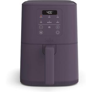 bella 4Qt Slim Air Fryer, Fits-anywhere Kitchenware, EverGood Ceramic Nonstick Coating, Adjustable Temperature, 6 Preset Cooking Options, 60 Min Auto Shutoff w Audible Tone, 3.3lb Capacity, Plum