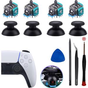 Ps5 Joystick Replacement for Sony Playstation 5 Ps5 Controller Repair Kit for Ps5 Analog Stick Replacement 3D Sensor Module Joystick for Dualsense Ps5 Controllerjoystick Replacement Accessory (4 Pack)