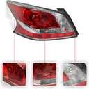 Huray Left Halogen Tail Light Fit for Nissan Altima 2013 2014 2015 LH Taillight Tail lamp Rear Brake Lamp Assembly Replacement Accessory Replacement for NI2800195 (Driver Side)