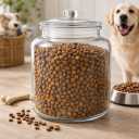 Large 6 Gallon Glass Storage Jar with Lid, Extra Wide Mouth Glass Canister, Heavy Duty Clear Glass Container for Flour, Rice, Dry Food, Kitchen Storage (6 Gallon)