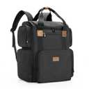 BAFASO Nail Polish Organizer Backpack Holds 70 Bottles and a Nail Lamp, Nail Polish Organizer Case with 2 Removable Pouches and a Laptop Sleeve (Patented Design), Black