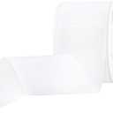 White Ribbon, Grosgrain Ribbon 3 Inch x Continuous 50 Yards, White Grosgrain Ribbon for Crafts, Gift Wrapping, Hair Accessories, Wedding Decor, Sewing and Bow Making