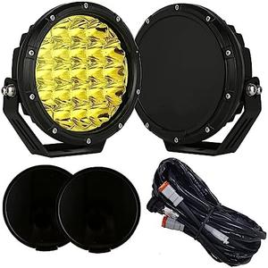 BIGLION.X 7inch Amber Round Off Road Lights Pair 210W 32000LM Super Bright Yellow LED Offroad Driving Lights Spot Lights Waterproof IP68 With EMC 12V-32V for Pickup Trucks SUV UTV