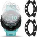 Watch Screen Protector Compatible for Garmin Forerunner 265, Film Anti Scratch High Definition Full Coverage and Soft TPU Protective Case