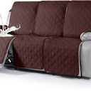 VANSOFY Waterproof Recliner Couch Covers, Sofa Covers 1-Piece Washable Reclining Sofa Cover Non-Slip Furniture Protector with Elastic Straps Pocket for Dogs, Pets(Coffee,3 Seater)