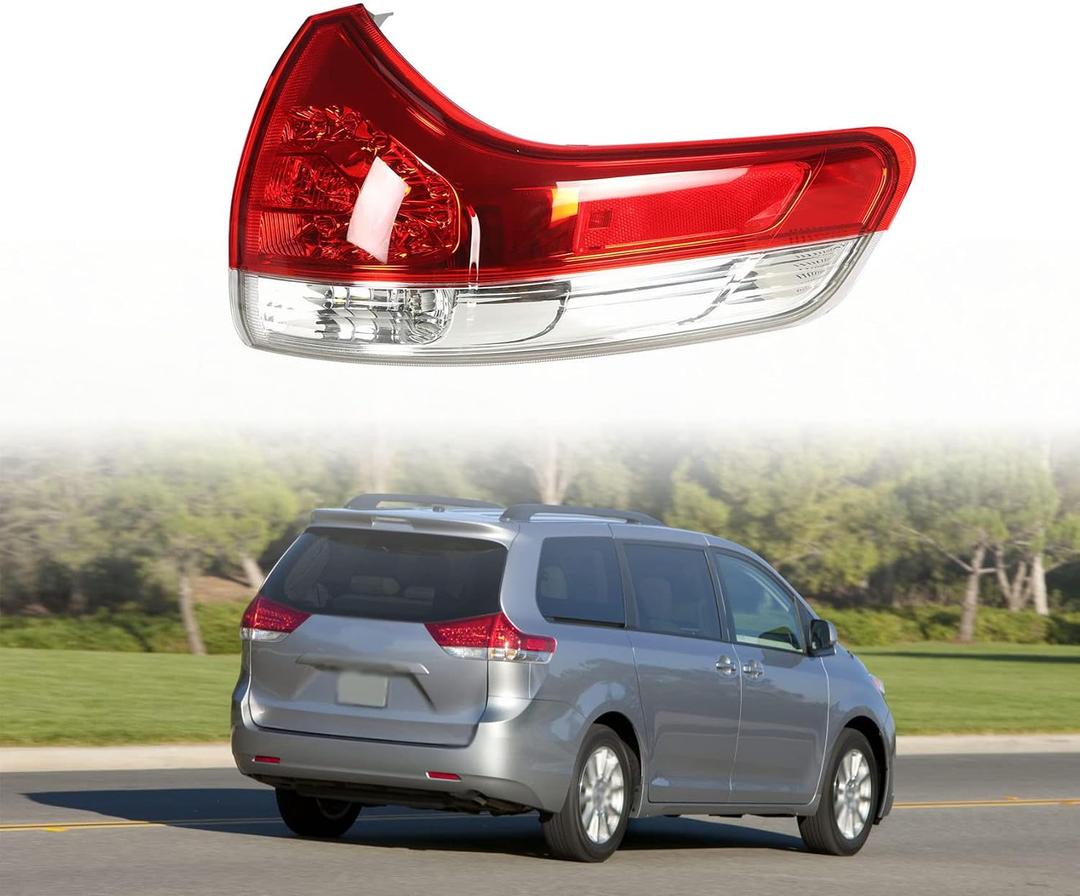 Outer Rear Right Tail Light Assembly Replacement for Sienna 2011-2014 Passenger Side