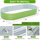 Galvanized Raised Garden Bed, 841FT Thickening Planter Boxes Outdoor, Raised Beds for Gardening, Easy Assembly Large Garden Bed for Vegetables, Fruits, Flowers (Green, 2-Pack)