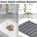 Large Stone Dish Drying Mat for Kitchen Counter, 24"16", Collapsible Quick Dry Dish Drying Mat, Ultra Absorbent Diatomaceous Earth Mats for Dishes Bottles Cups, Match Any Countertop - Grey