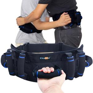 Gate Belt for Elderly with 7 Handles,Gait Belts Transfer Belt for Seniors, Adjustable Lift Belts for Elderly (27-45 inches) Quick Release Gait BeltPatient Transfer Belt for Disabled (Dblue)