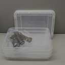 Citylife 3 PCS Plastic Storage Bins with Latching Lids Portable Project Case Clear File Box Stackable Storage Containers for Organizing A4 Paper, Photo, Document, Scrapbook (5QT)