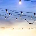 100FT Outdoor String Lights with 102 Shatterproof G40 LED Clear Globe Bulbs for Indoor/Outdoor, 2-Pack 50FT Connectable Hanging Lights for Party Decor