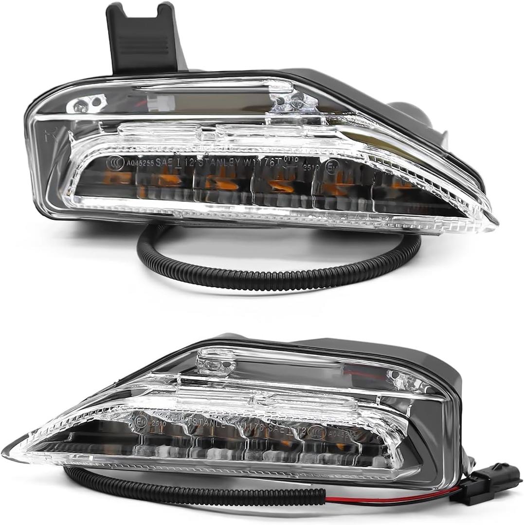 Nakkaa Front Bumper Light Assembly Compatible with Q50 Sport 2014 2015 2016 2017 2018 2019 2020 Turn Signal Lamp Fog Light DRL Sequential Left and Right 261354GA1A 261304GA0A