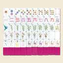 American Mahjong Design Set 1.2-inch 160 Acrylic High-Grade Four Layer Rose Red Mah-Jongg Tiles