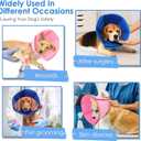 AOFITEE Soft Dog Cone, Adjustable Cones for Dogs After Surgery, Comfy Dog Cone Collar Alternative to Stop Licking, Elizabethan Recovery Collar for Large Dogs (Blue, Large)