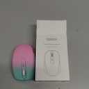 PEIOUS Wireless Mouse Jiggler - LED Wireless Mice with Build-in Mouse Jiggler Mover, Rechargeable Moving Mouse for Computer with Undetectable Random Movement Keeps Computer Awake - Gradient Pink