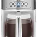 Cuisinart 14-Cup Coffee Maker, Programmable PerfecTemp Glass Carafe Coffee Machine with 1-4 Cup Setting, Brew Strength Control and Brew Pause, Stainless Steel, DCC-3200WNAS, White