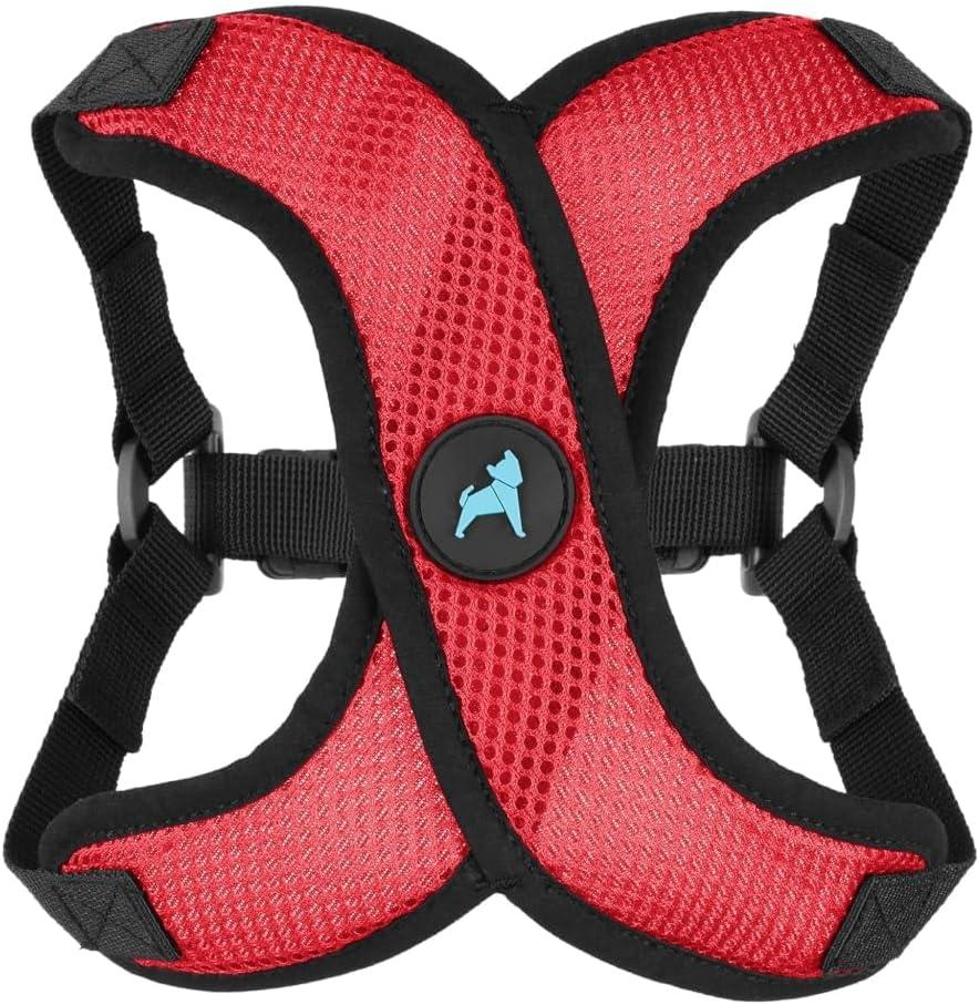 Gooby Comfort X Step in Lite Dog Harness - Choke Free, Escape Free with Light Breathable Mesh - Step in Dog Harness for Small and Medium Dogs - Quick Release Buckle, Metal D-Rings - Red, X-Small (X-Small (11.8-14"))
