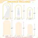 Party Arch Backdrop Stand and Cover Set of 3 (6FT, 5FT, 4FT) Metal Arch Frame Balloon Party Backdrop Arches Stand with Beige Arched Covers Stretchy Backdrops for Baby Shower Birthday Ceremony Decor